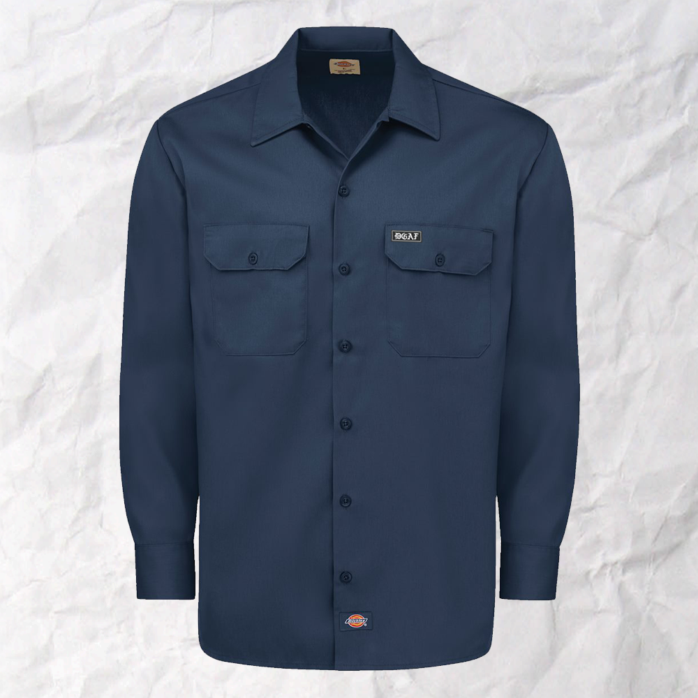 Dickies Long Sleeve Work Shirt - Navy