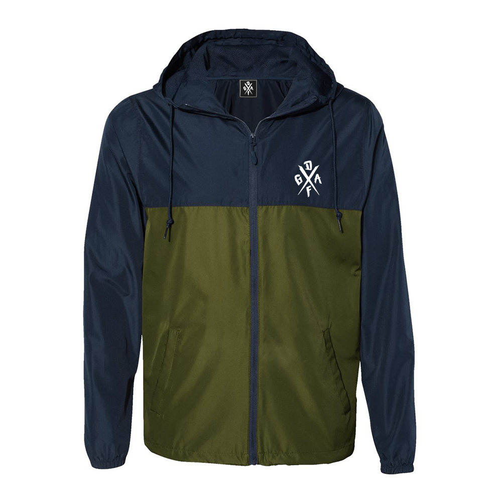 Badge Windbreaker - Navy/Green