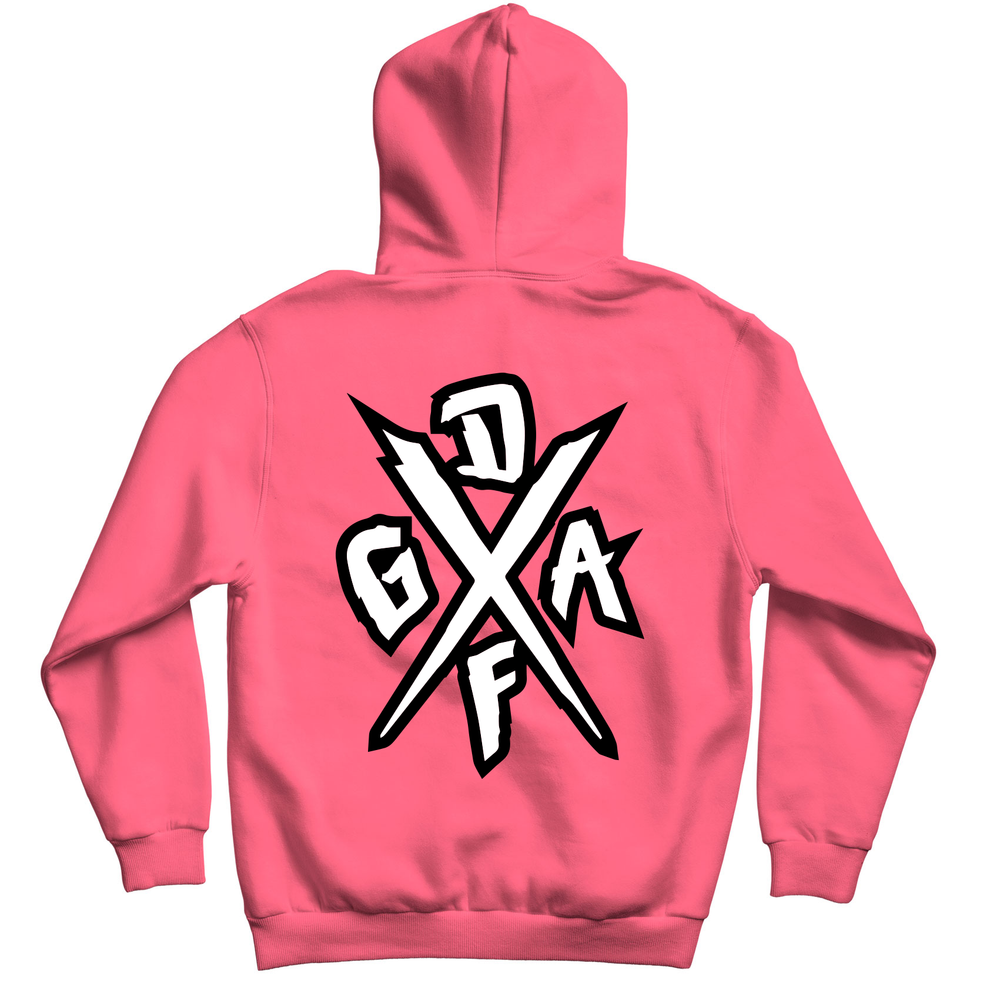 Outlined Hoodie - Neon Pink